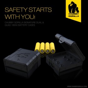 Porta Batteria da 2 o 4 posti in plastica per batterie 18650 By Chubby Gorilla