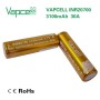 Batteria Vapcell 20700 3100mAh 30A 3.7V Flat Top