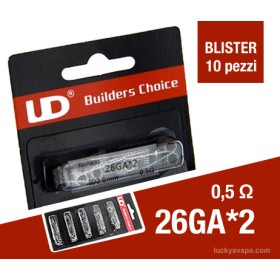 Coil Pronte Kanthal Twisted 26GA*2 0,5ohm - 10 pezzi - Youde