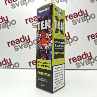 Ten X - PESCA  BIANCA & LAMPONE - Aroma Istantaneo 20ml - Flavourart [CON TASSELLO]
