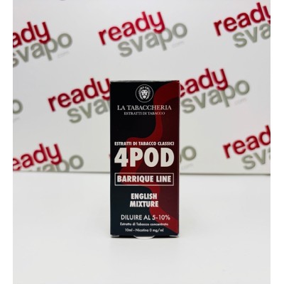 La Tabaccheria - English Mixture Extra Dry 4POD Aroma Concentrato 10ml [CON TASSELLO]