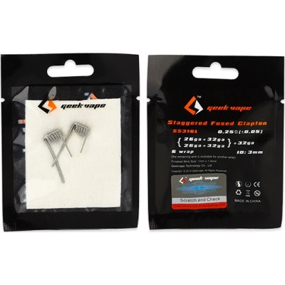 2pcs GeekVape Staggered Fused Clapton SS316L Coil