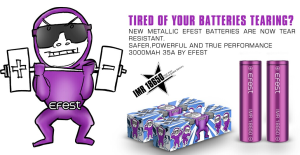 Batteria Efest IMR 18650 3000mAh 35A 3.7V Flat Top_1